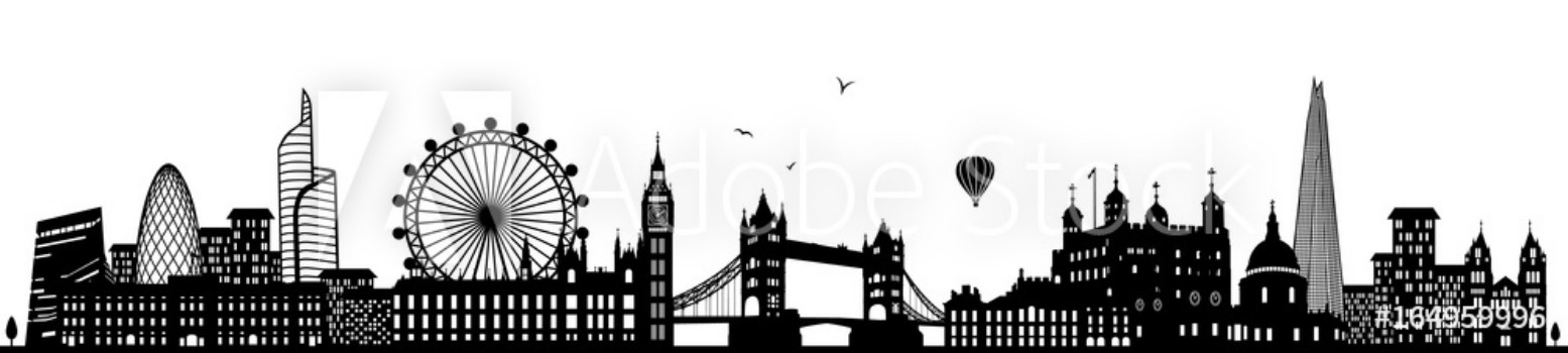 Bild på London Skyline schwarz